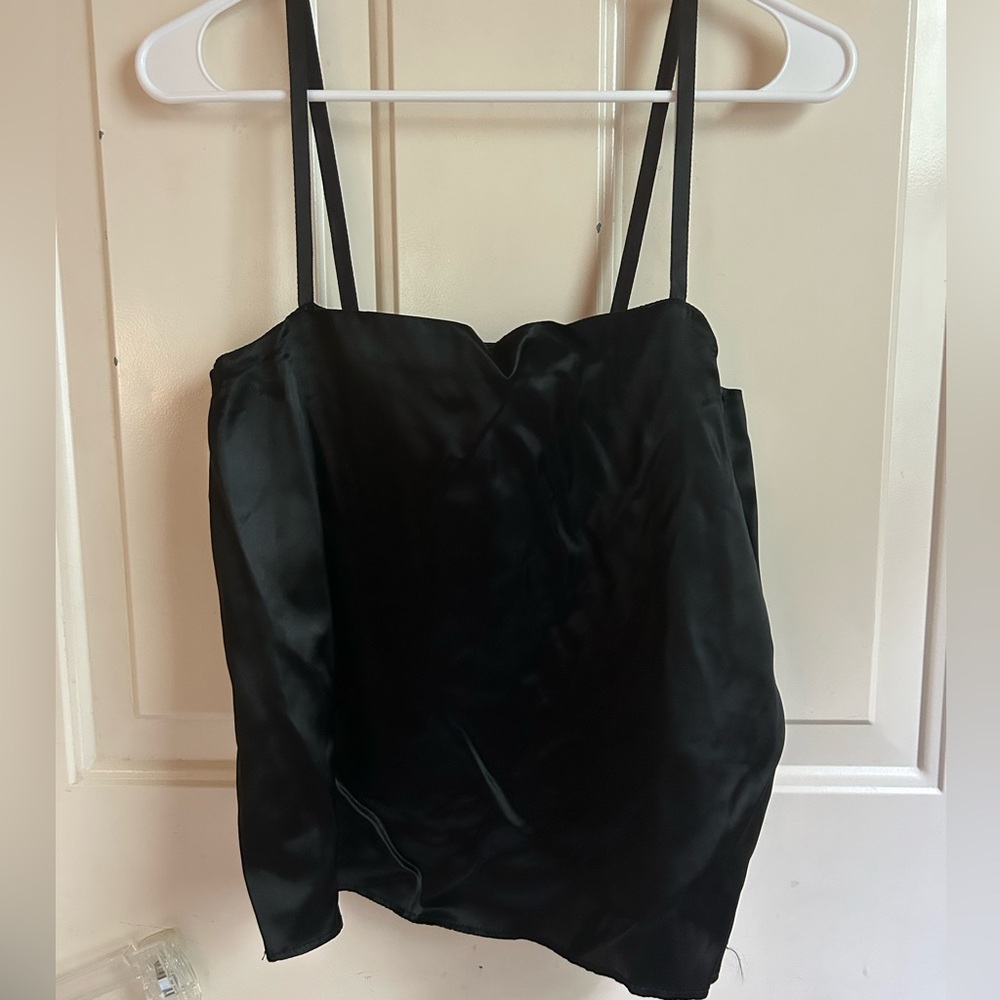 Gunne Sax by Jessica McClinktock Vintage Cami Spaghetti Straps sz 9 Black